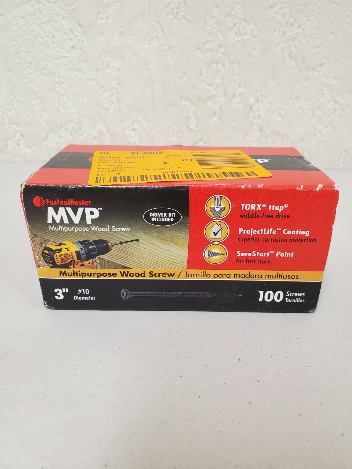 FastenMaster #10 x 3 in. Torx TTAP Drive Suresink Flat Head Screws (100-Pack)