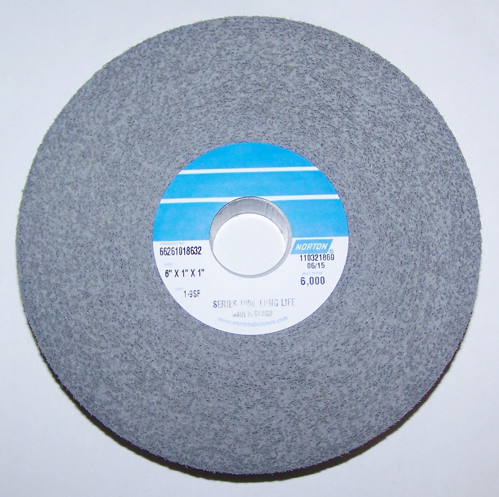 Norton 6″x1″x1″ Long Life Series Convolute Bench Wheel – 66261018632