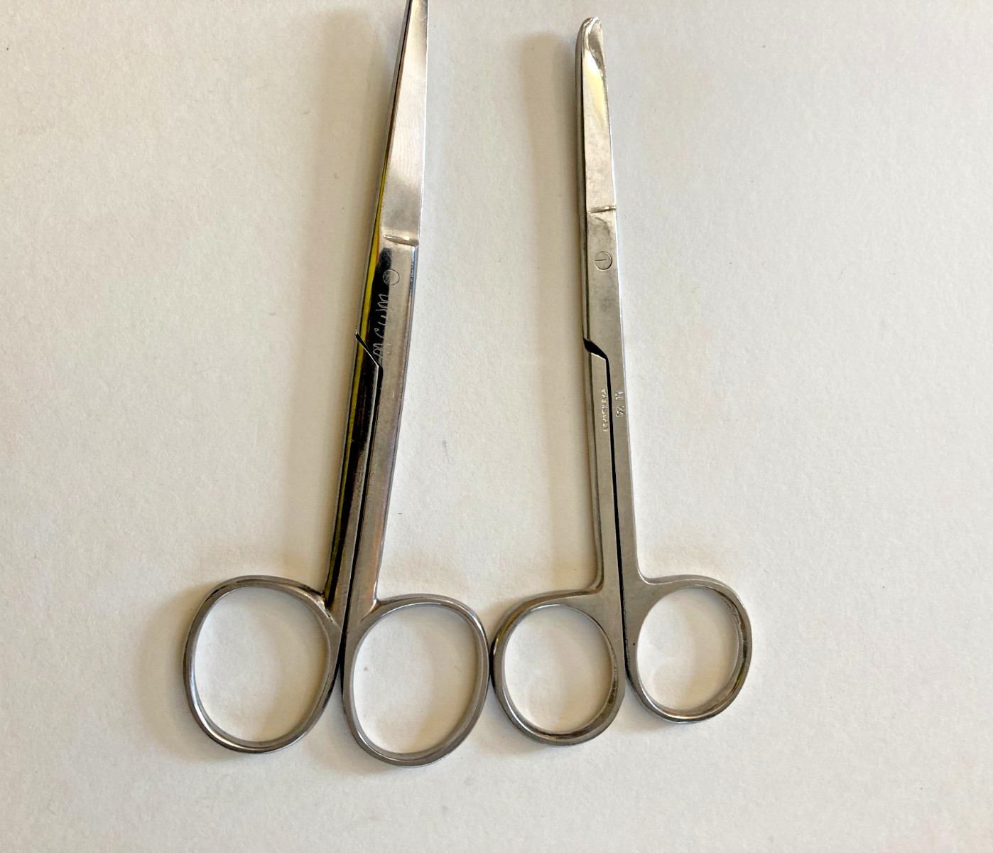 Lot Of 2 Sharp Operating Everyday Use Scissors Straight Instrument