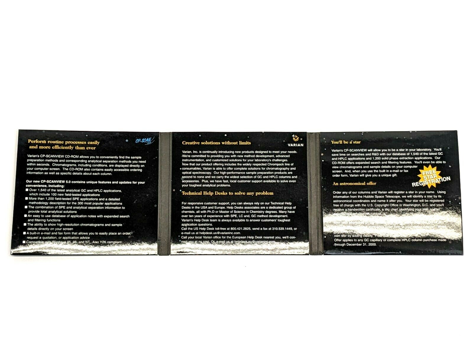 Varian CP-SCANVIEW Version 5.0 CD-ROM Year 2000 GC & HPLC Applications
