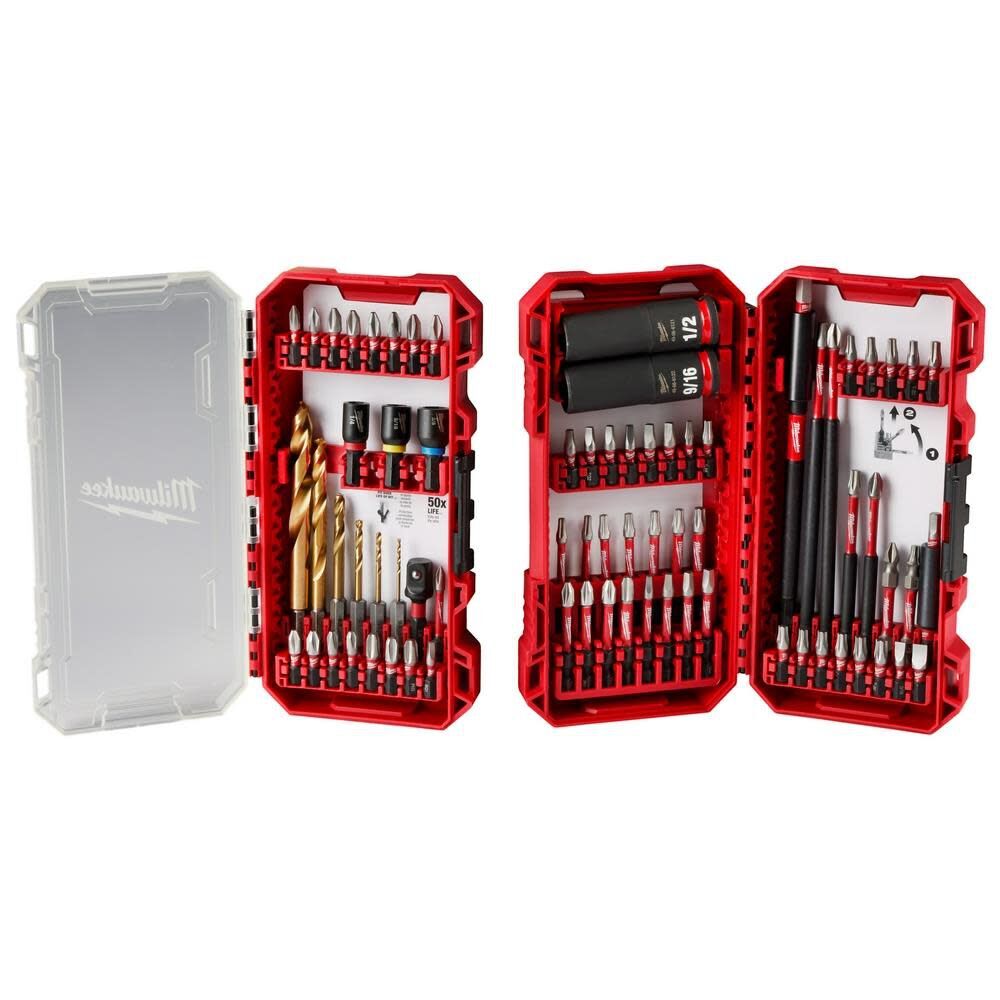 Milwaukee Shockwave Impact Duty Drill Drive & Fasten Set 75Pc