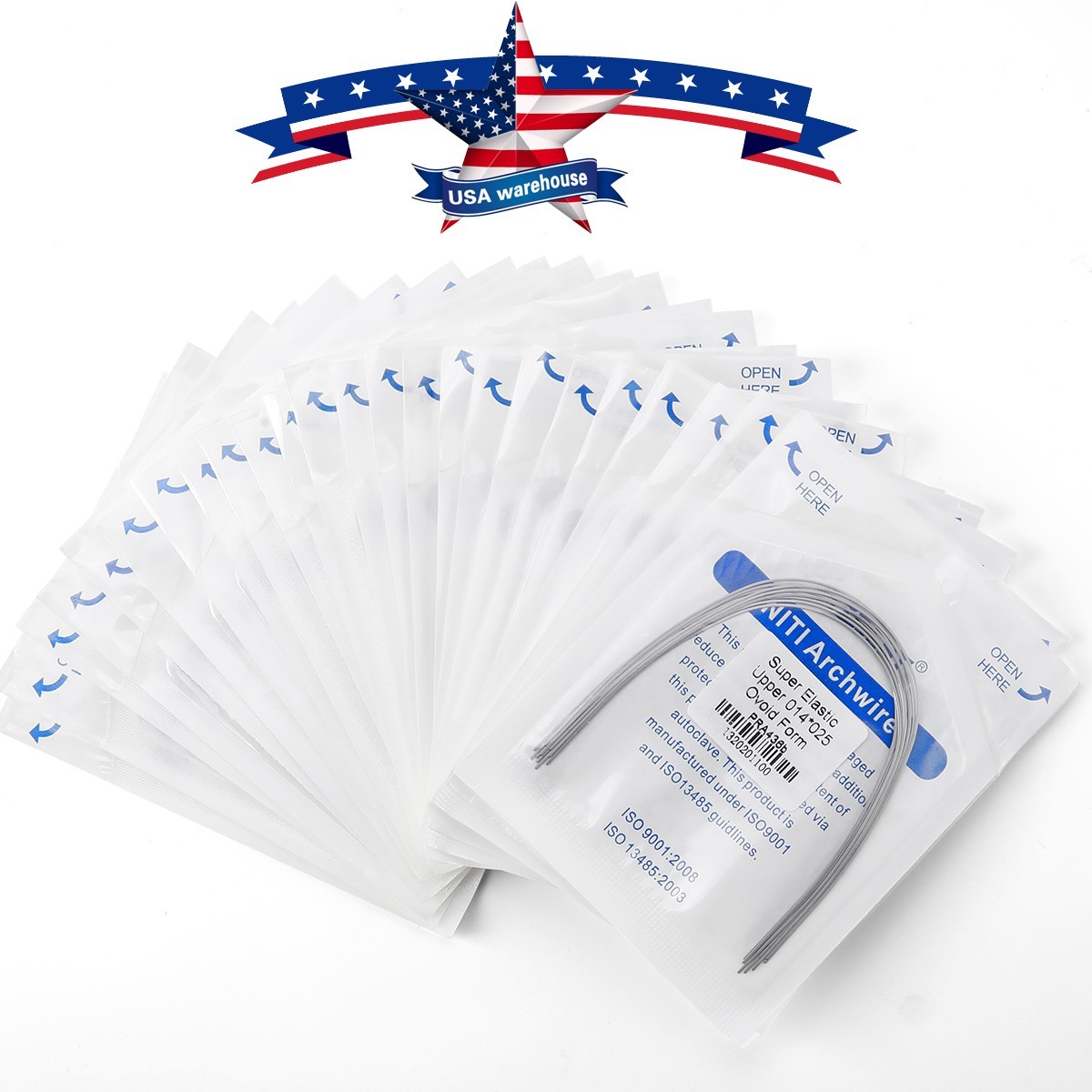 Dental Ortho Braces Super Elastic Niti Ovoid Form Rectangular Arch Wires Rectang