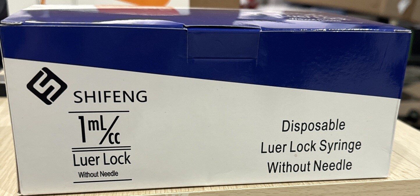 Global Medical Products – Easy Glide 1cc Luer Lock Syringe (No Needle) – QTY 100