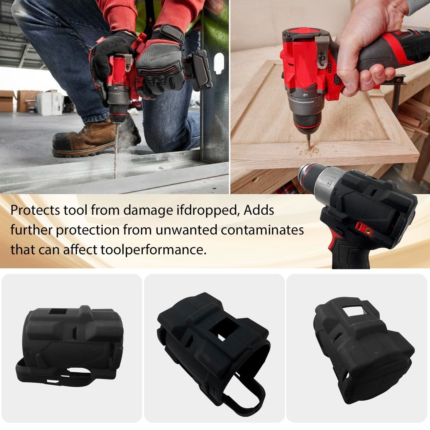 Protective Boot for 12V Cordless 1/2″ Hammer Drill/Driver – Fits 3404-20, 3403-2