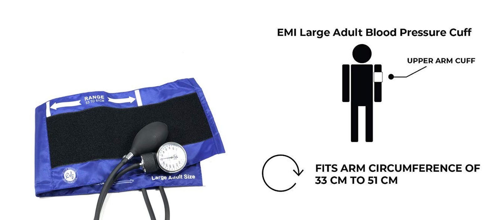EMI EBL-430 Royal Sprague Stethoscope and Large Adult Cuff (See Large Cuff Si…