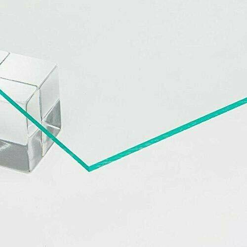 1/8″ (0.118″) Green Edge Glass Like Clear Acrylic Plexiglass Sheet 12″x12″ AZM