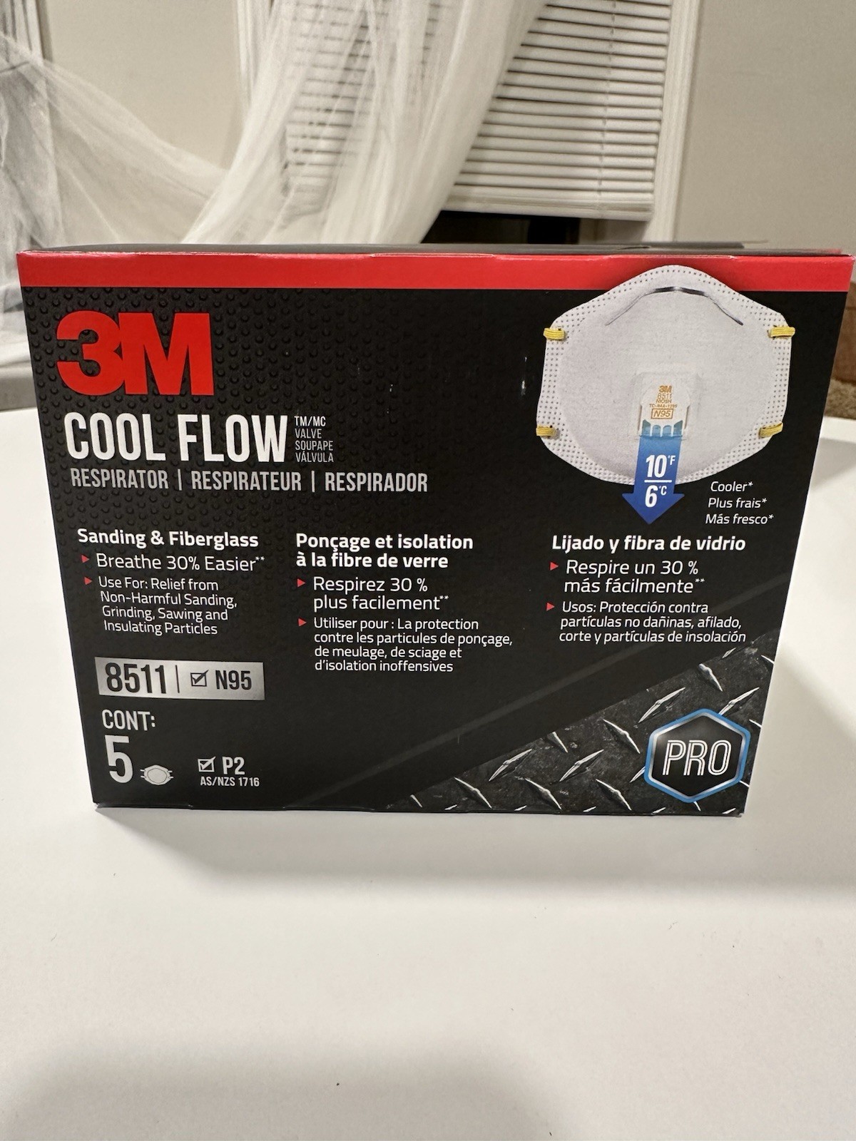 NEW! 3M 8511 N95 Particulate Respirator Face Mask 5-Pack