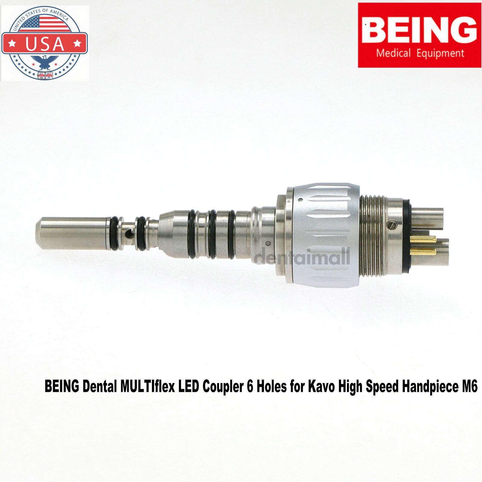 US Dental Handpiece MULTIflex Coupling Kavo 6 Pin Fiber Optic LED 465LRN Coupler