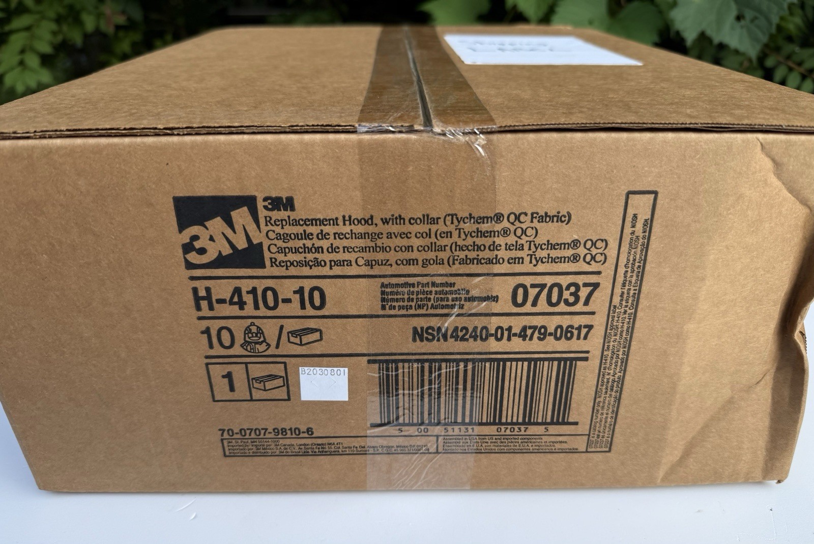 Box of 10 – 3M Hood H-410-10 / 07037(AAD) with Collar QC for PAPR , H-410 New