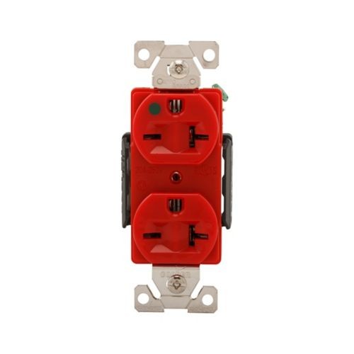 Eaton Wiring Devices AH8400RD – Recp HG Dup 20A 250V 2P3W Str B/Swire RD – 1EA