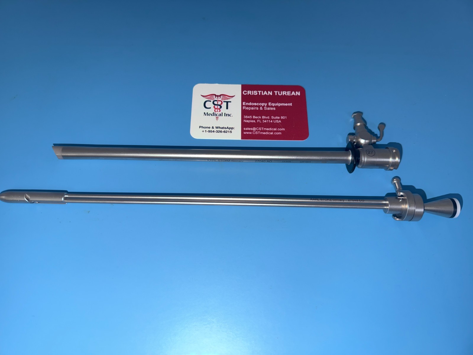 Storz 27040A0 Resectoscope Sheath 27 Fr. & 27048CO Deflecting Obturator 27/28 Fr