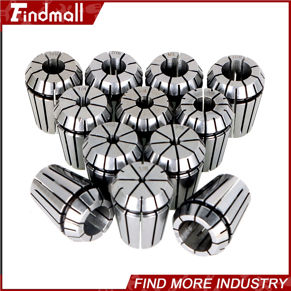 Findmall 12Pcs ER25 1/8″-5/8″ Spring Collet Set for Engraving Milling Lathe Tool