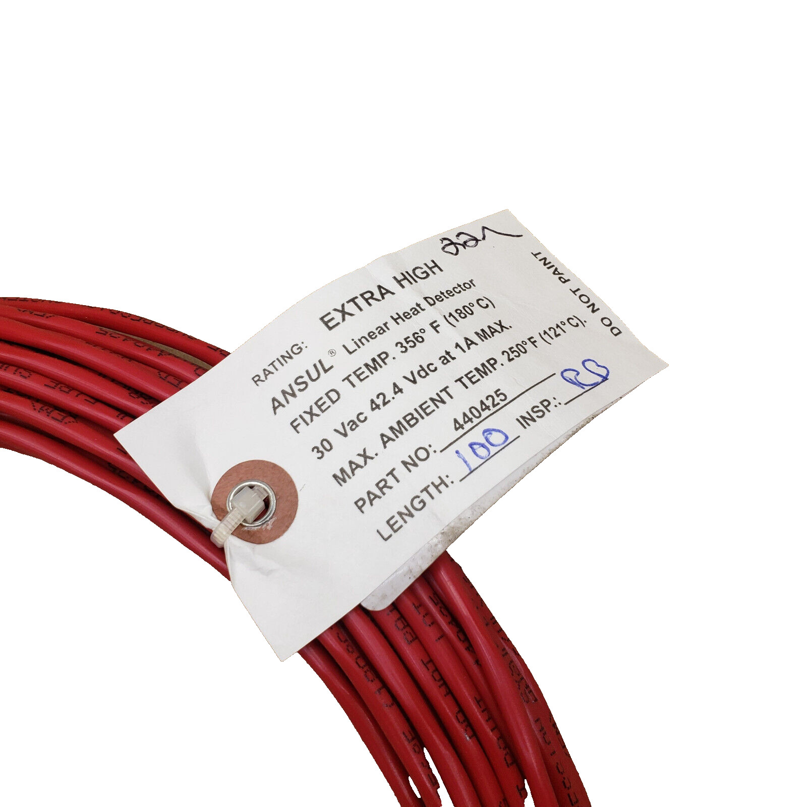 ANSUL 71230 Red Bulk Linear Heat Detection Wire 356°F (180°C) 100 ft (30.5 m)