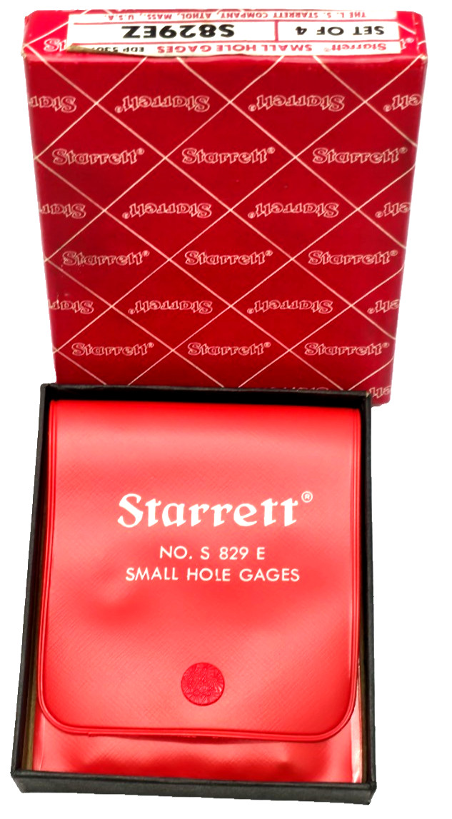 Starrett S829E Small Hole Gage – Set, .125-.500″ Range, 4 Pieces In Original Box