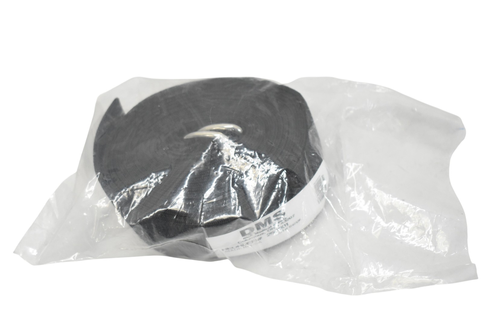 DMS 250201 Black Nylon Medical Webbing Strap Belt Roll Metal D-Rings Made USA