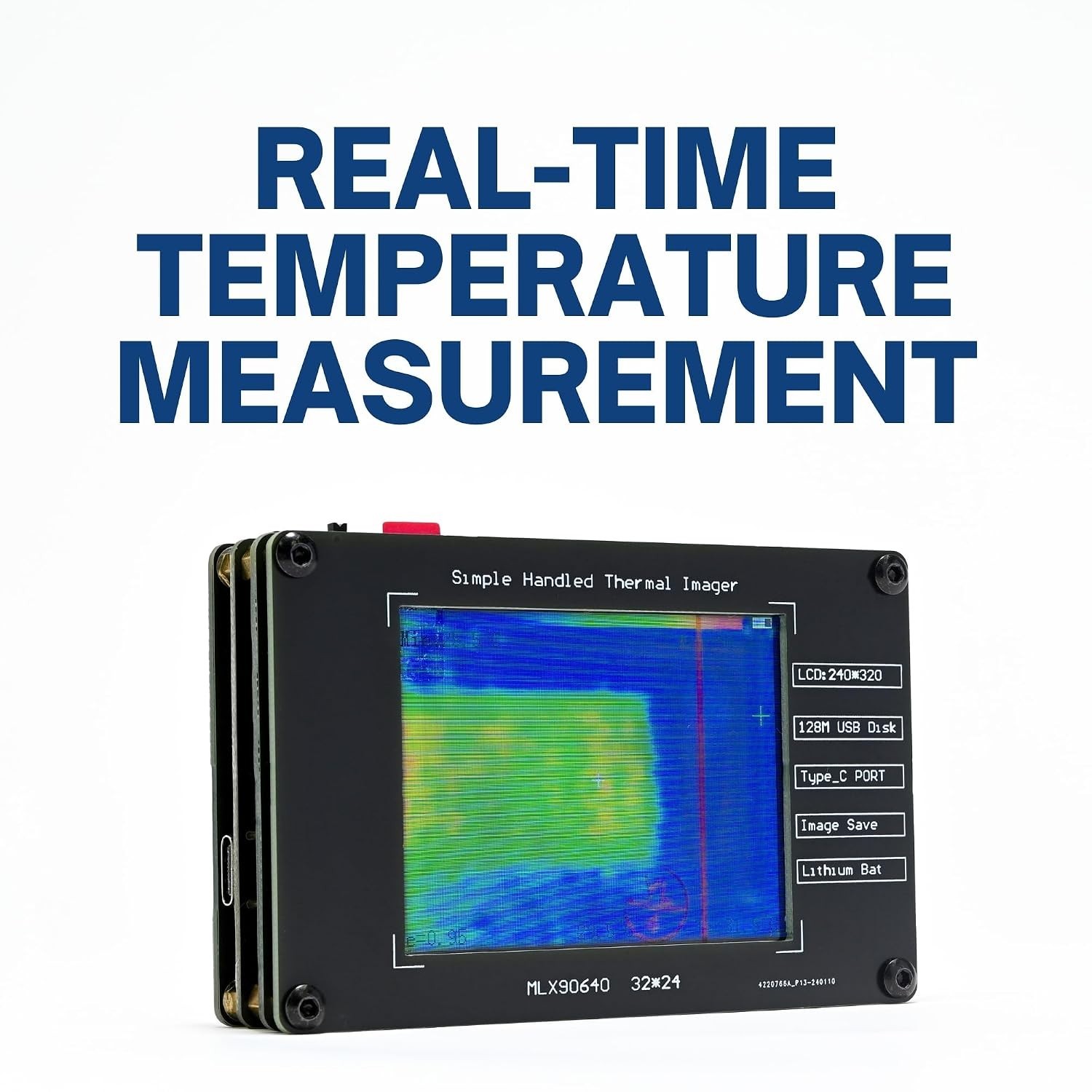 Handheld Thermal Imaging Camera for Non-Contact Temperature Detection & Analysis