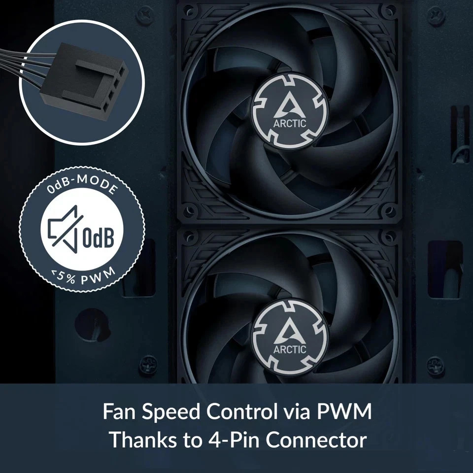 ARCTIC P9 Max – PC Fan, High-Performance 92 mm PWM case Max, black