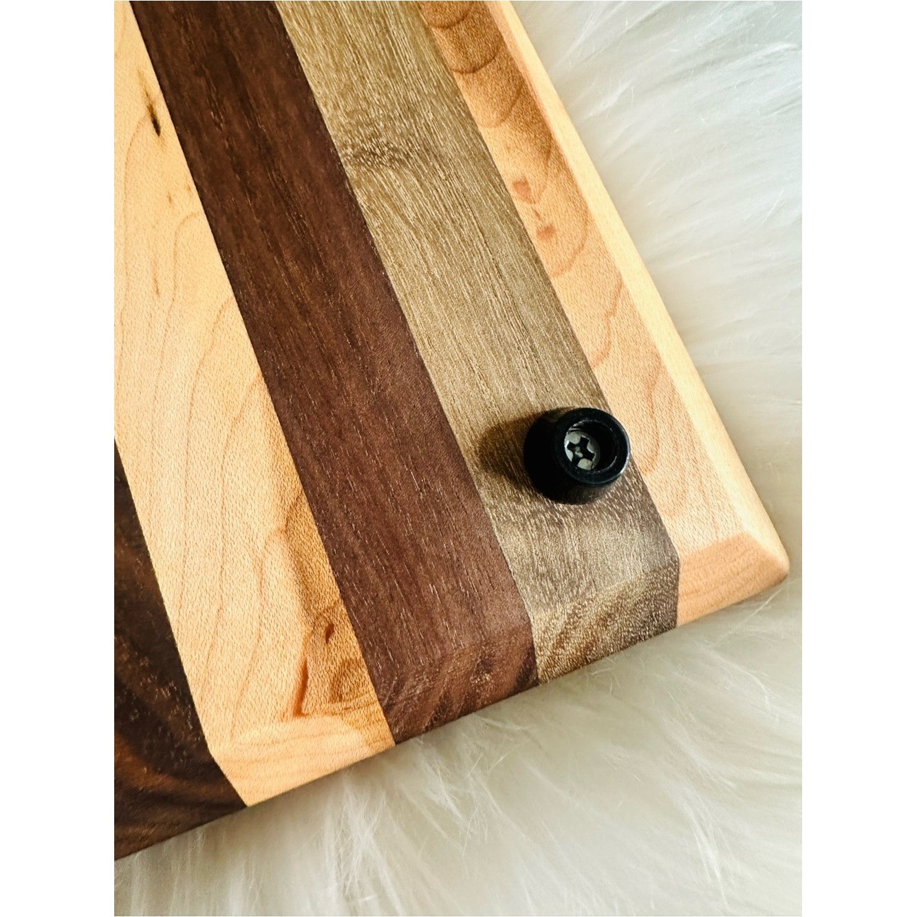 Black Walnut & Maple Wood Cutting Board-Handmade
