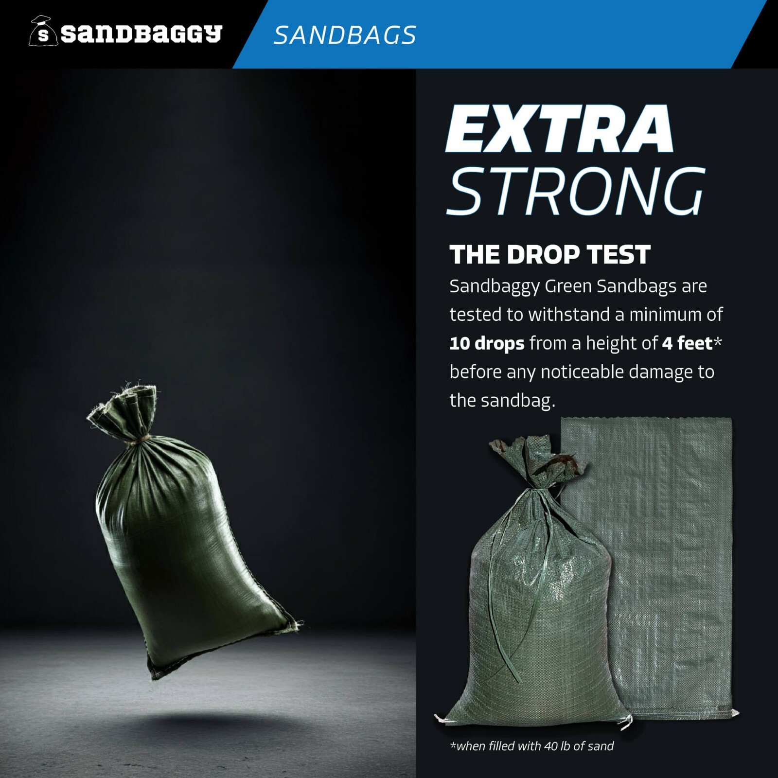 Sandbaggy 30 Green Empty Sandbags For Flooding -14×26 Sandbag Sand Bags Bag Poly