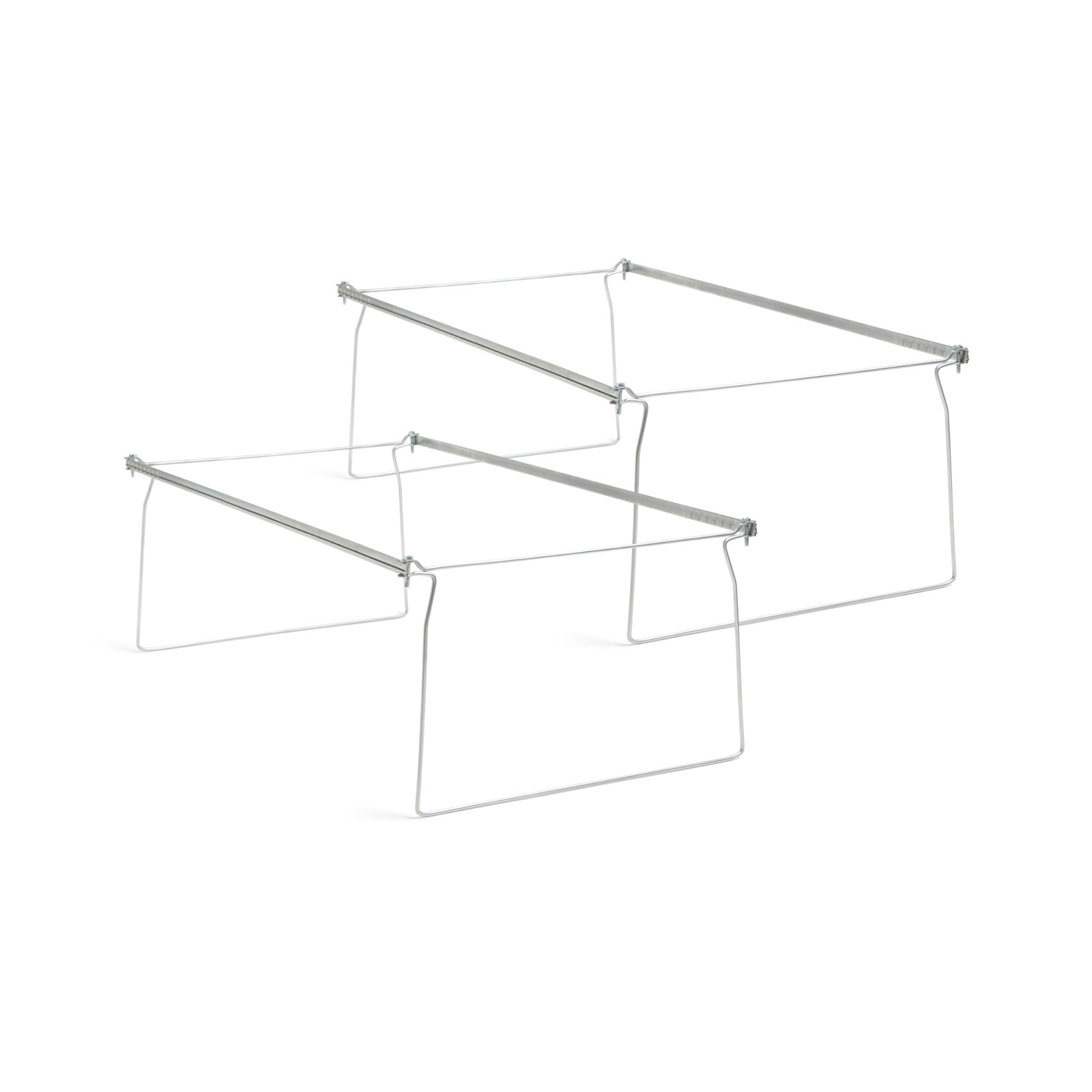 Smead Steel Hanging File Folder Frames, 2 Count, Gray, Adjustable Dept