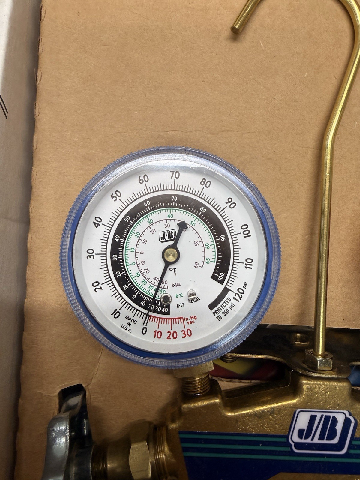 NOS JB Industries M8-5GY5 Manifold Gauge Set R12 R22 R502 W/ 60″ Hoses Brand New