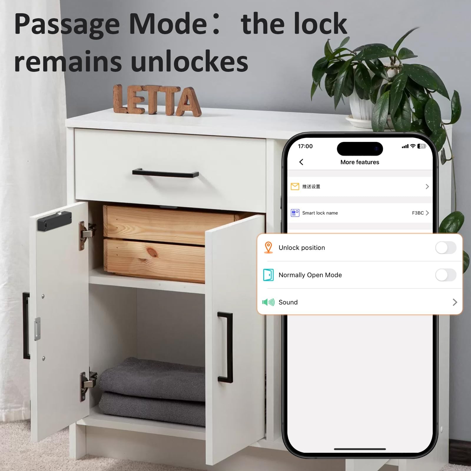 RFID Cupboard Lock, Bluetooth Electronic Child Proof Cupboard Cabinet Drawer …