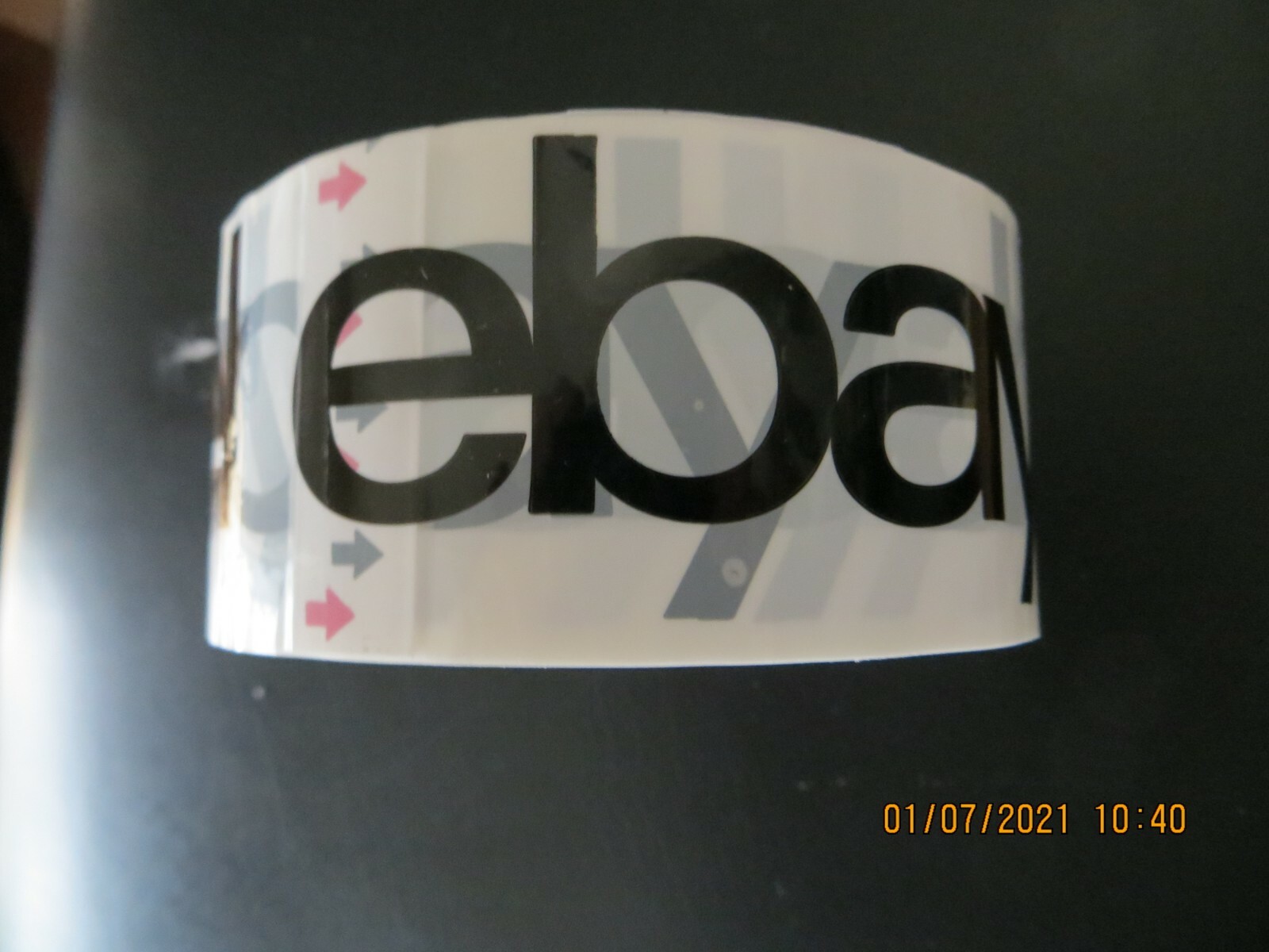 2″ x 75 yards WHITE & BLACK eBay-Branded Packaging Tape