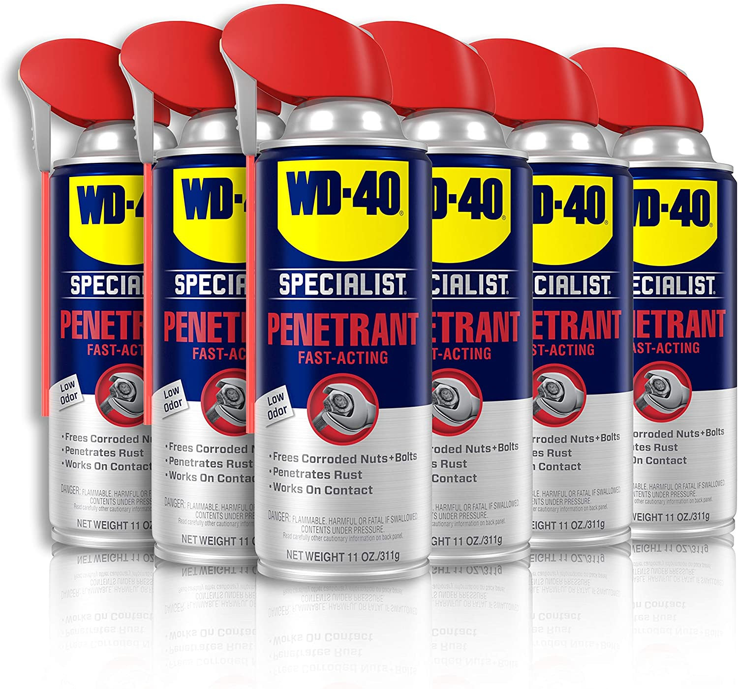 Penetrant with SMART STRAW SPRAYS 2 WAYS, 11 OZ [6-Pack]