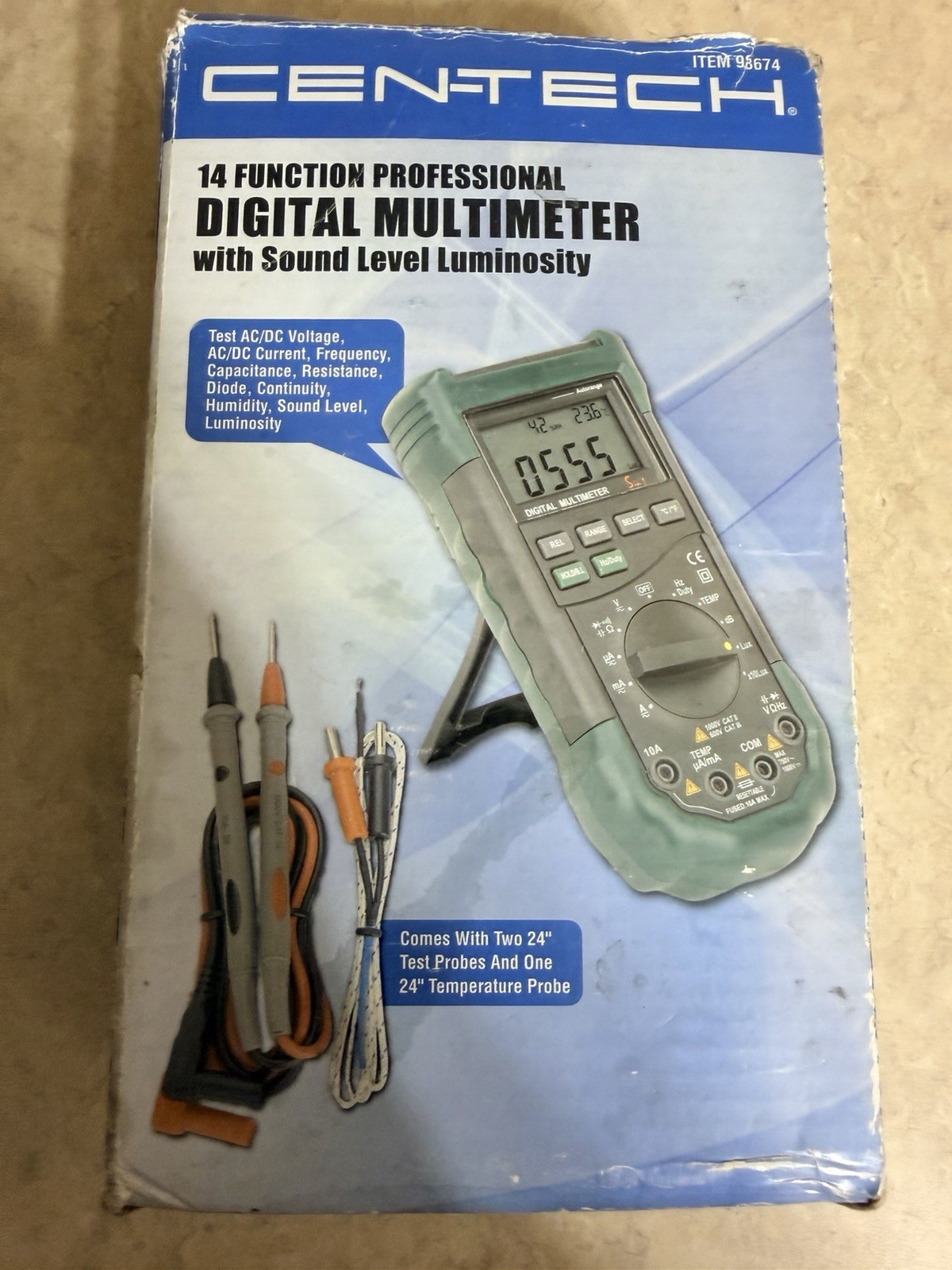 Centech 14 Function Professional Digital Multimeter (98674) Green