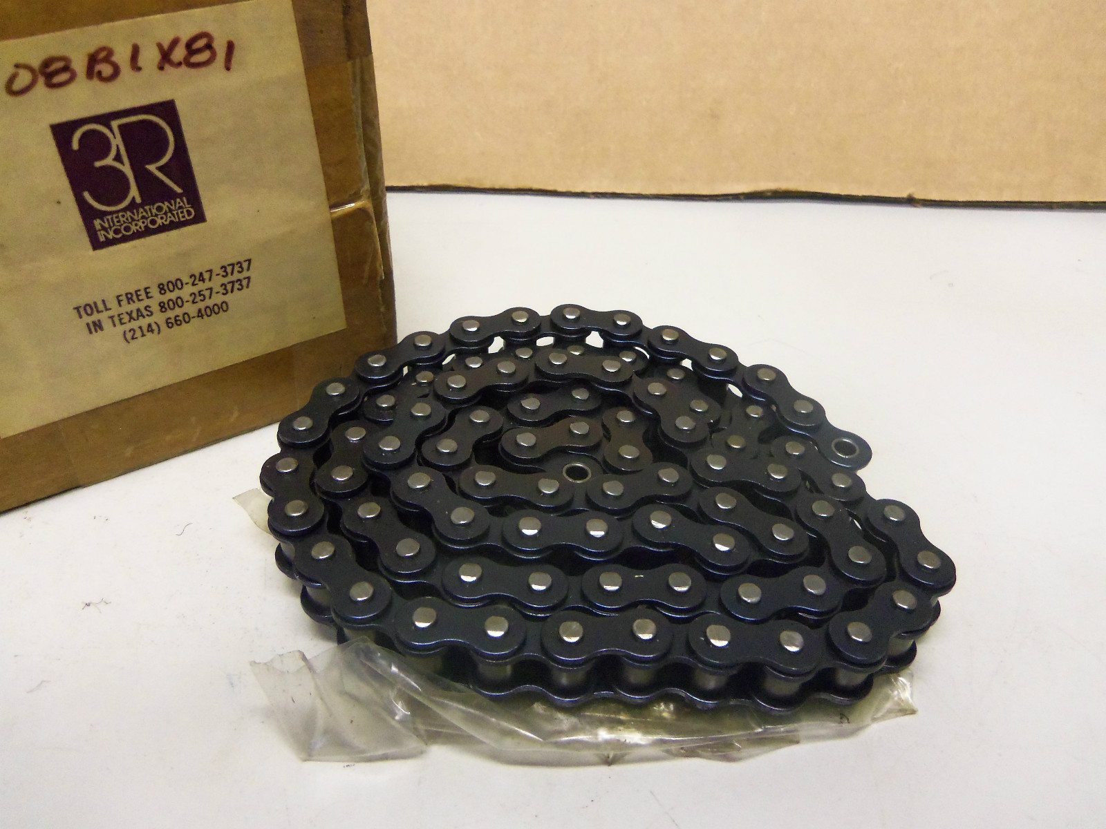 5-NEW 3R INTERNATIONAL 08 B1 X 81 LINK CHAIN APPX. 40-5/8″L x 12mm PITCH 08B181