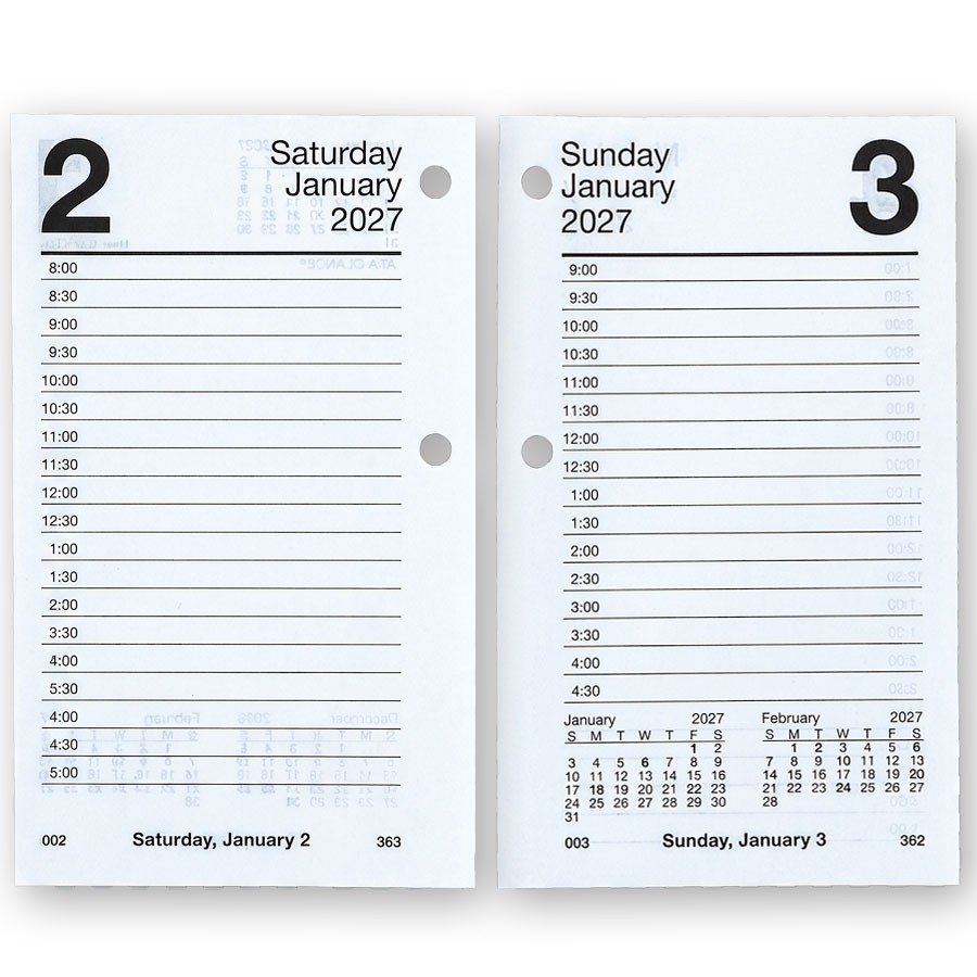 2026 At-A-Glance E717-50 Daily Calendar Refill, 17-Style, 3-1/2 x 6″