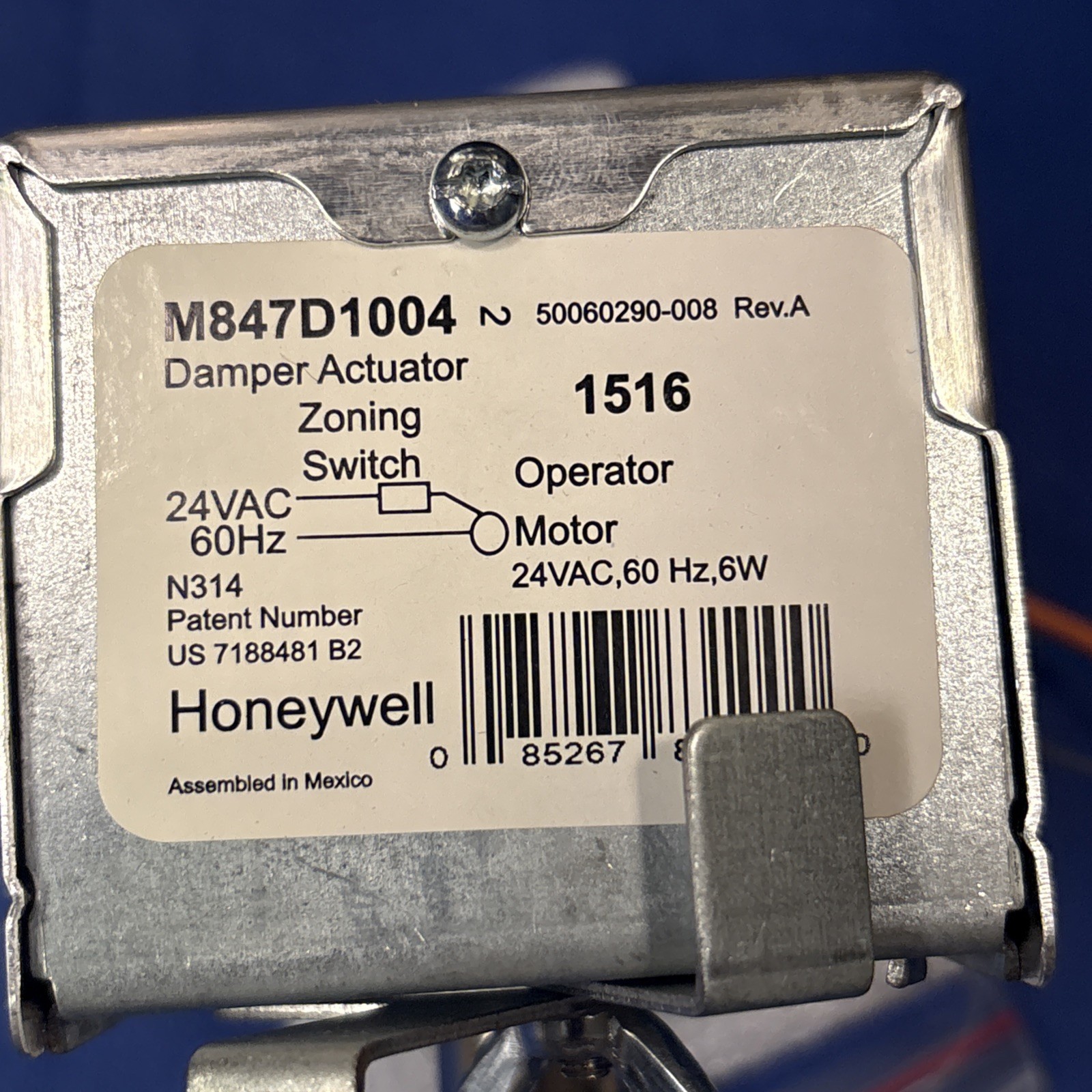 Honeywell M847D1004 Damper Actuator Zoning Switch