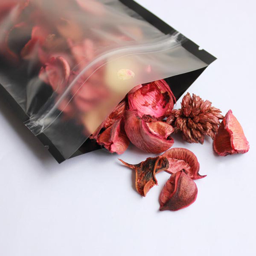 100 Flat Translucent/Black Mylar QuickQlick™Bags w/Hang Hole in Variety of Sizes