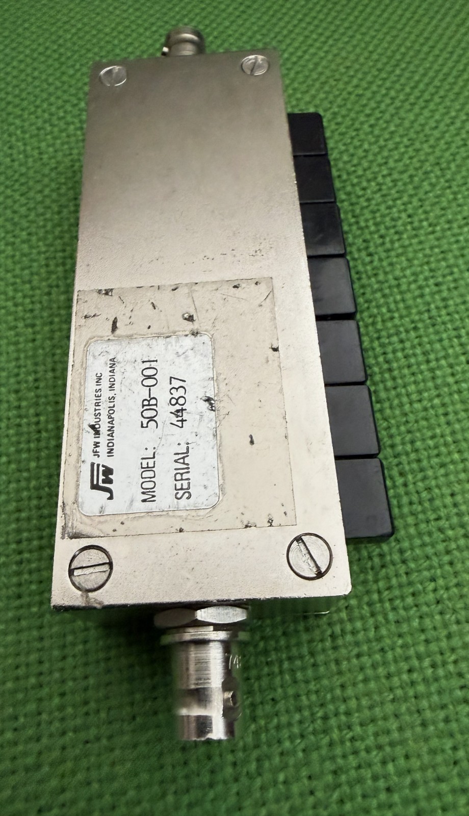 JFW 50B-001 50 Ohm Pushbutton Attenuator DC-750 MHz 0-65dB x 1dB – USED