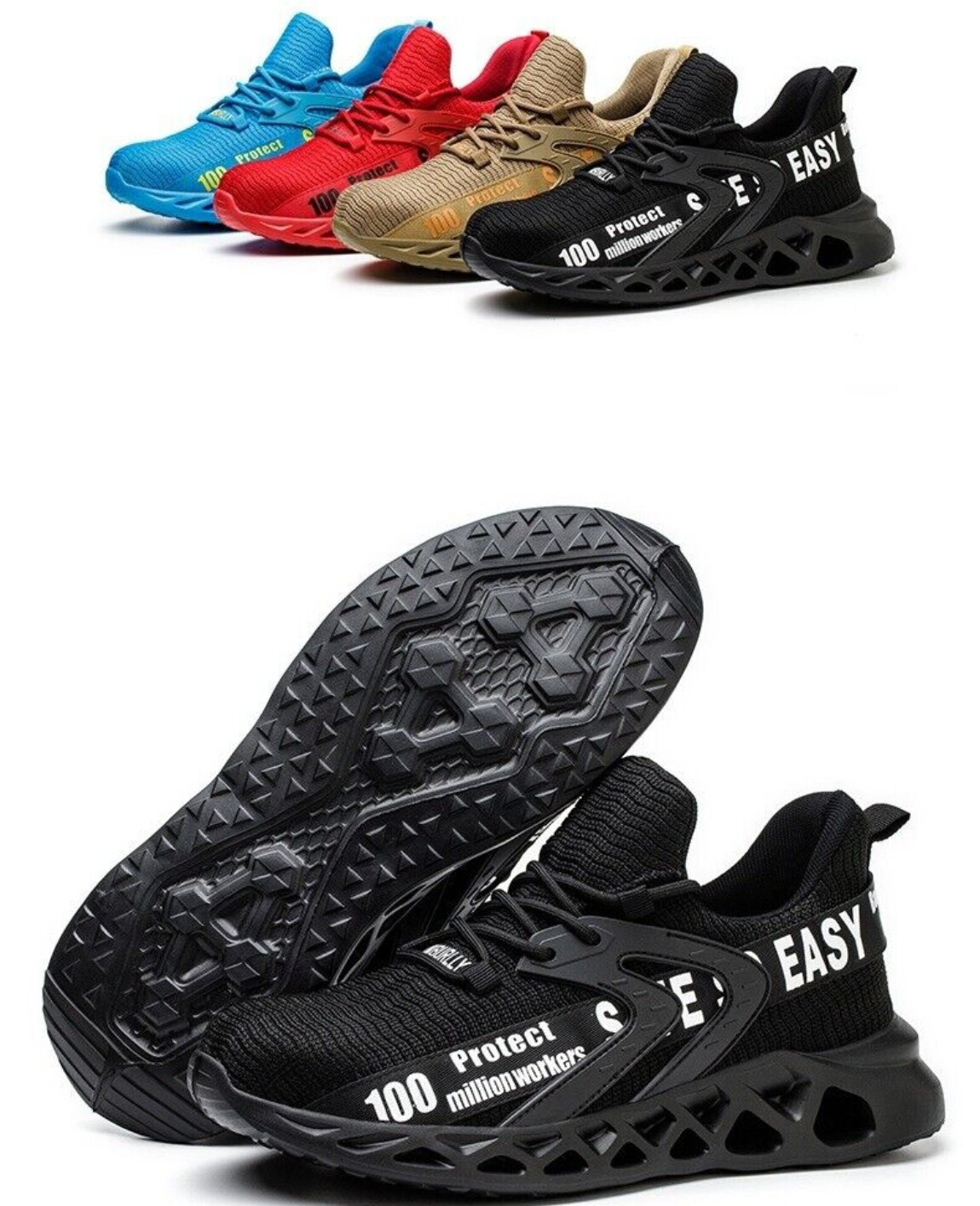 Safety Shoes Mens Work Shoes Steel Toe Cap Lightweight Walking Protective Shoes F311