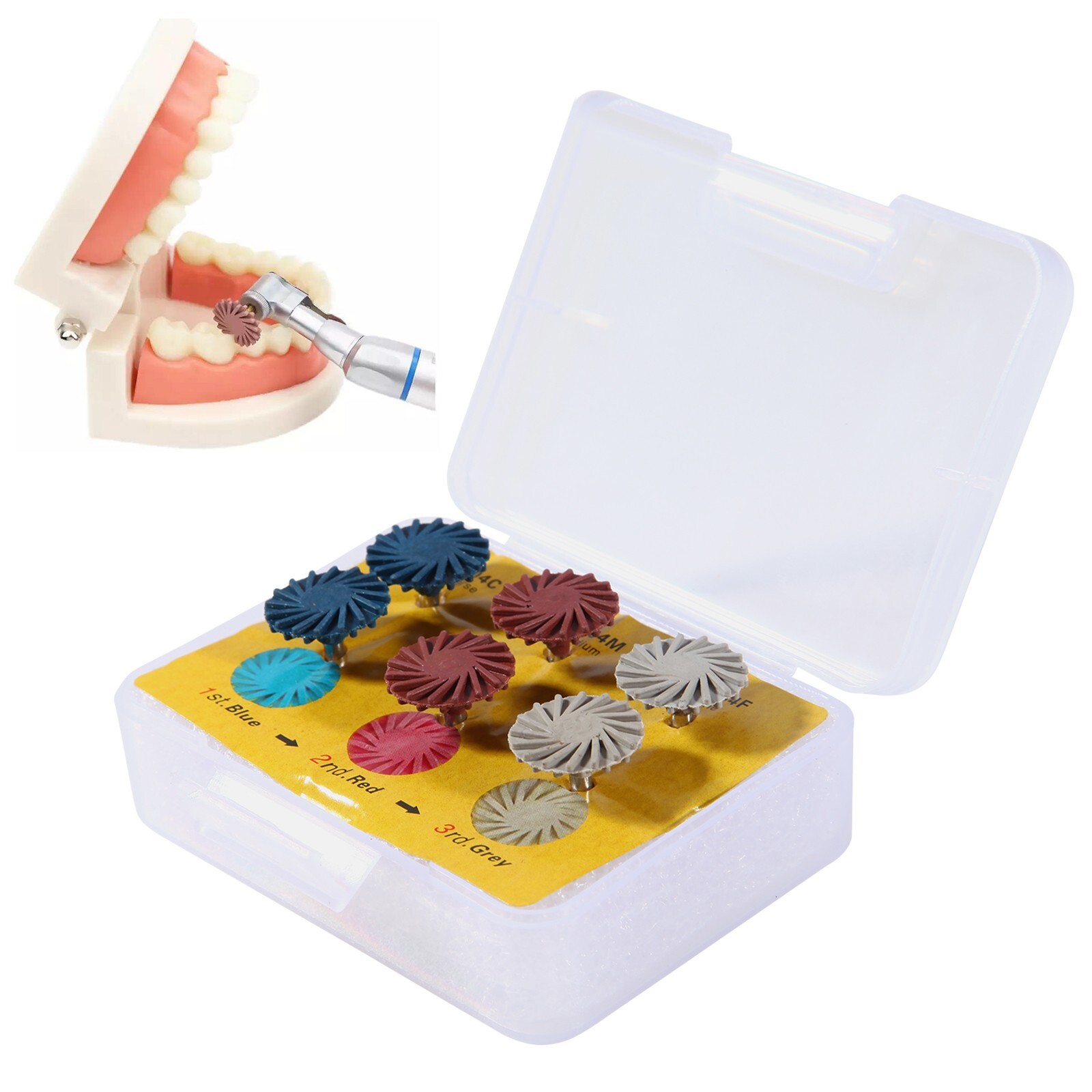 Dental Zirconia Diamond Grinding Polishing Kit RA Polisher for Contra Angle