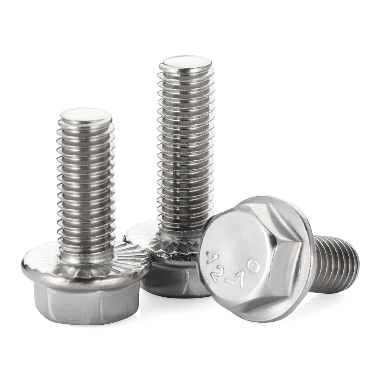 1/4-20 x 3/4″ Flanged Hex Head Bolts Flange Hexagon Screws, Stainless Steel A…