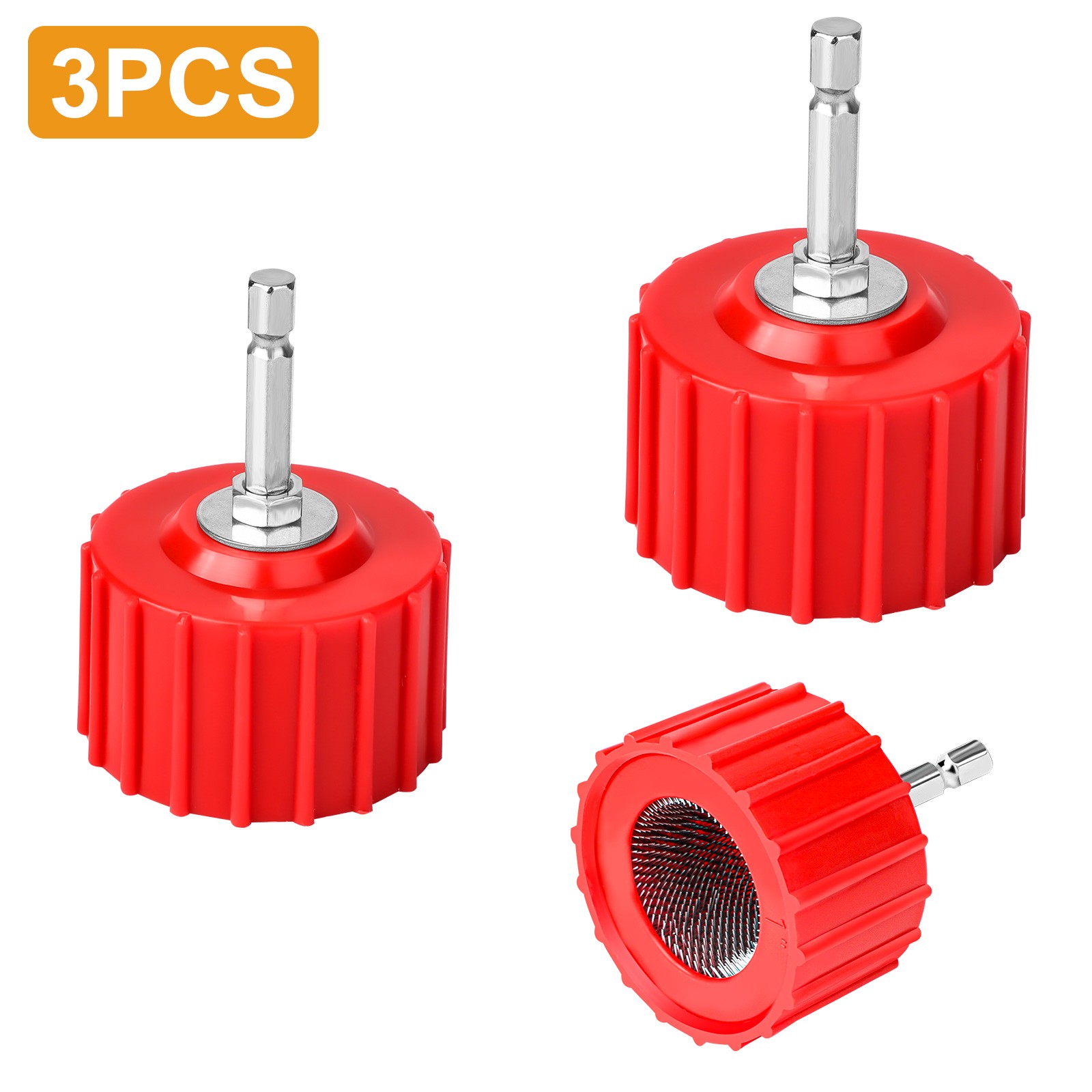 3x Copper Tube Cleaner Kit Metal Pipe Cleaning Brush for Drill Plumbing Welding