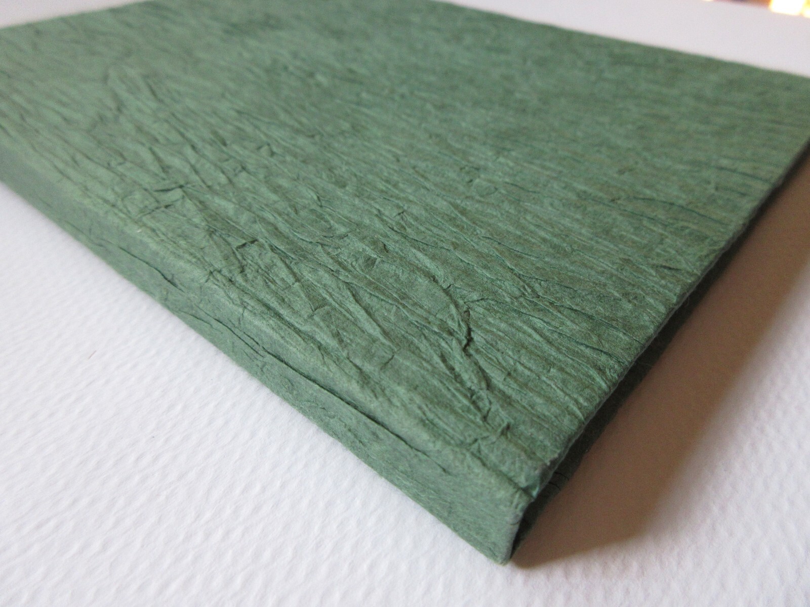 New Handmade Textured Paper 5×7 Journal Blank 20-Page Green Notebook Pad Diary