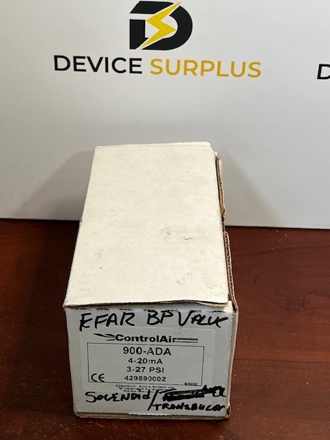 CONTROLAIR INC. 900-ADA 4-20MA 3-27PSI 900ADA NEW