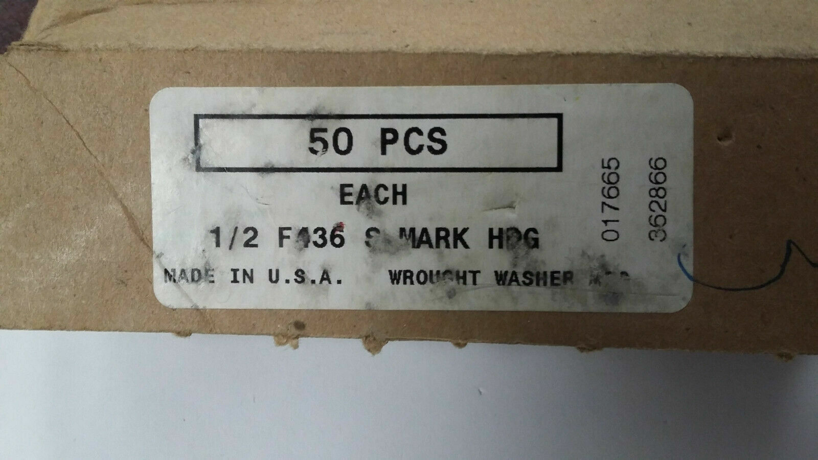 98 PCS 1/2 F436 S Mark Hdg Wrought washers