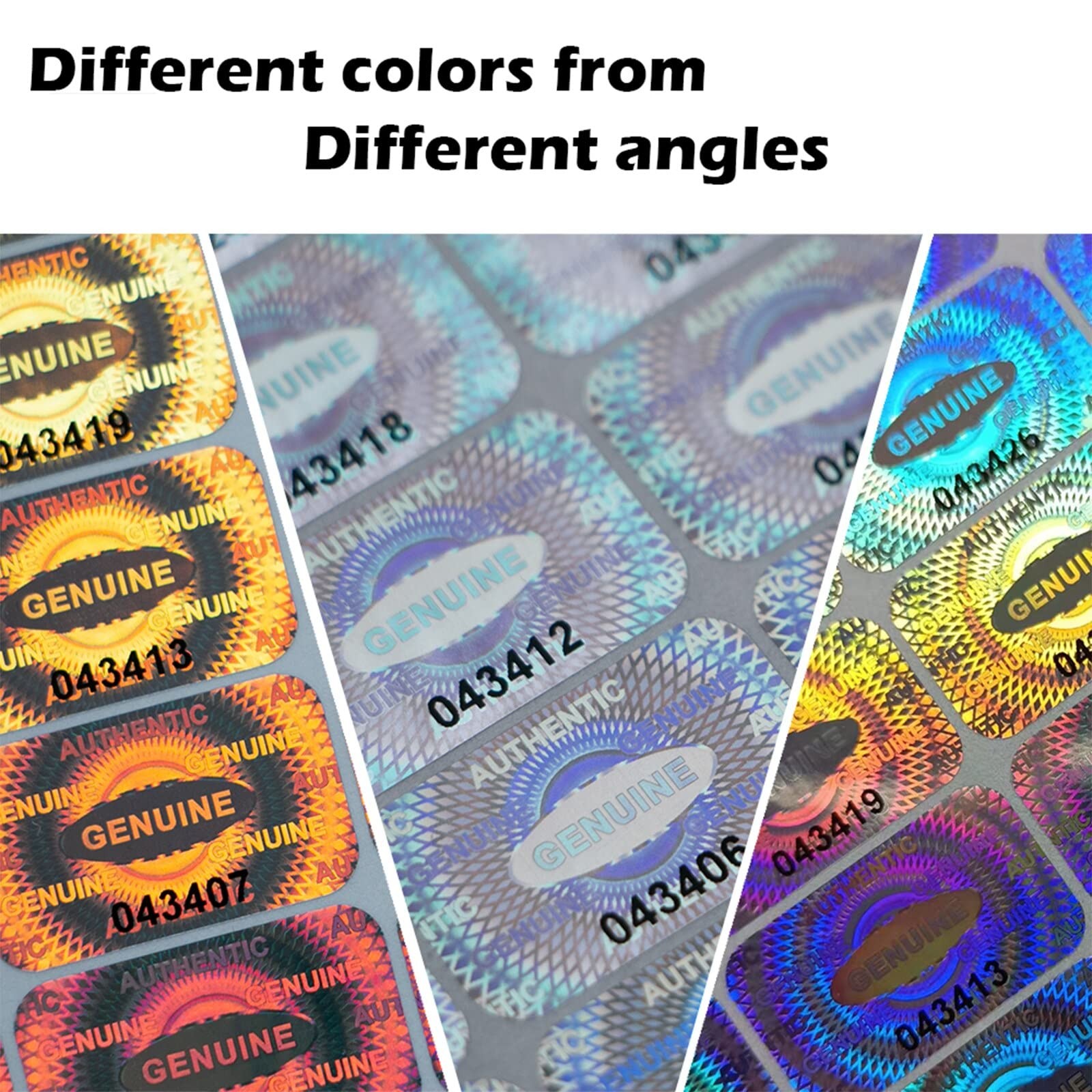 dose not apply 300 Pcs Authentic Hologram Labels/Stickers 300PCS, Silver