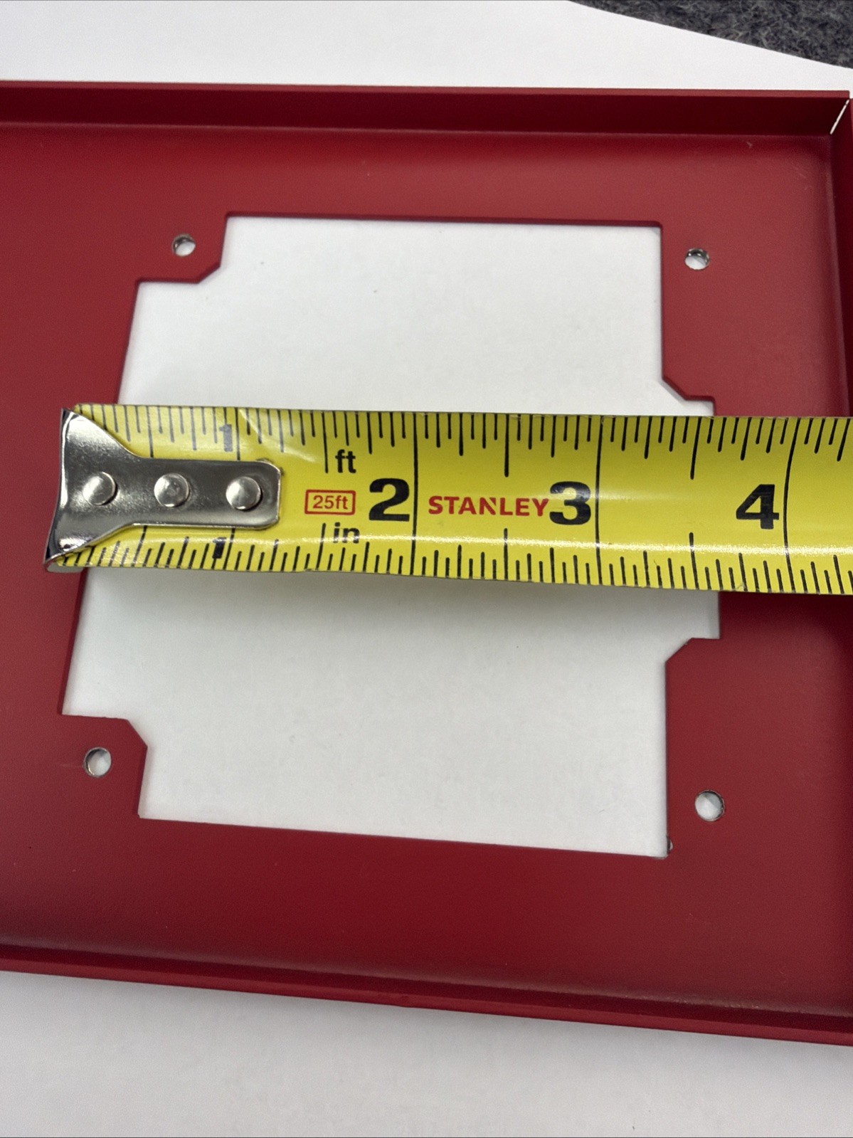 Red Simplex Rare Fire Alarm Back Trim Plate Horn Strobe Wall Mount Cover