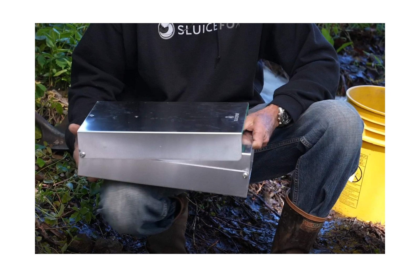 Complete Gold Mining Kit; Folding 50 inch Gold Sluice Box; Gold Prospecting E…