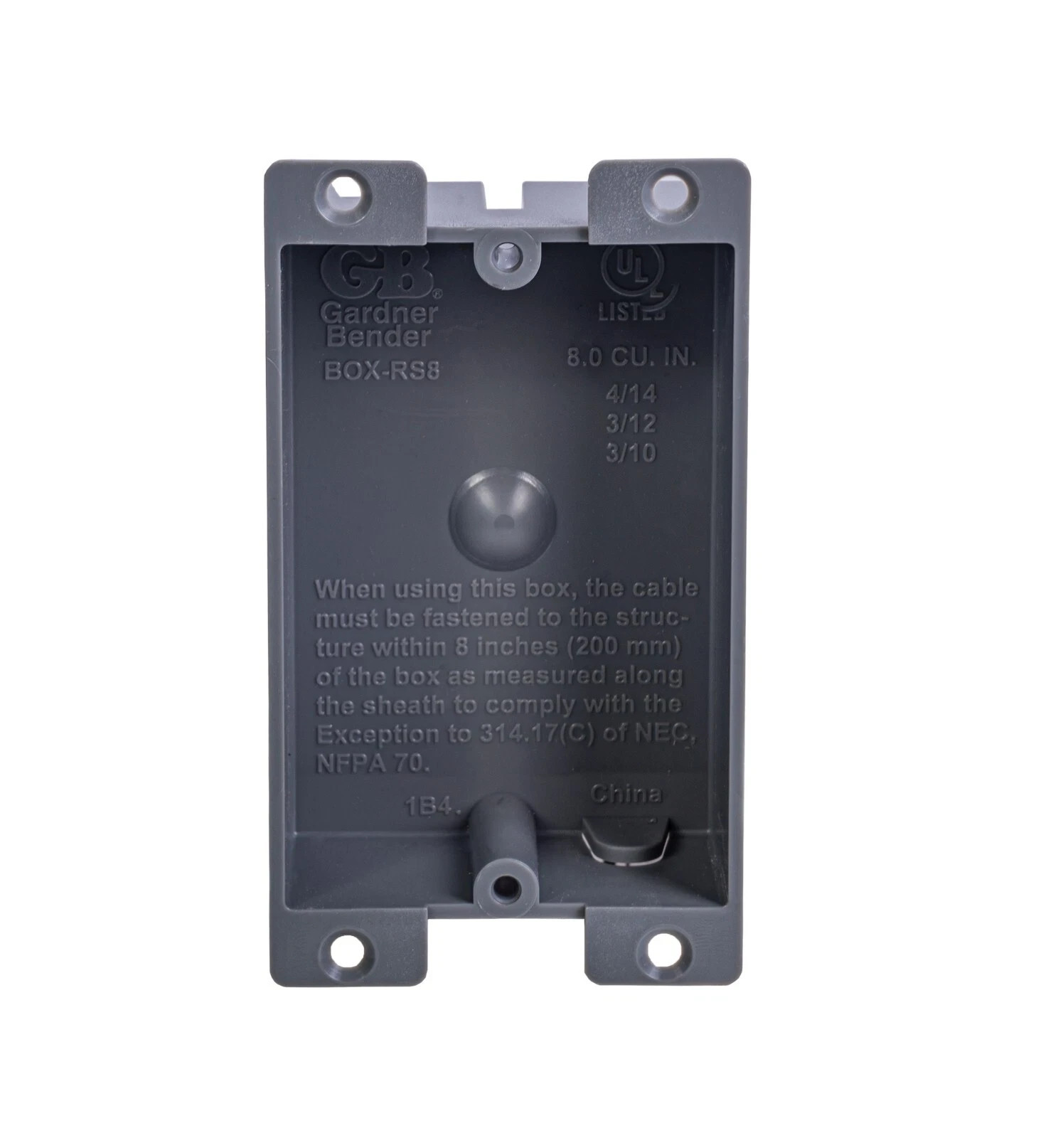 (25) 1-Gang 8 Cubic Inch PVC Old Work Standard Switch/Outlet Wall Electrical Box