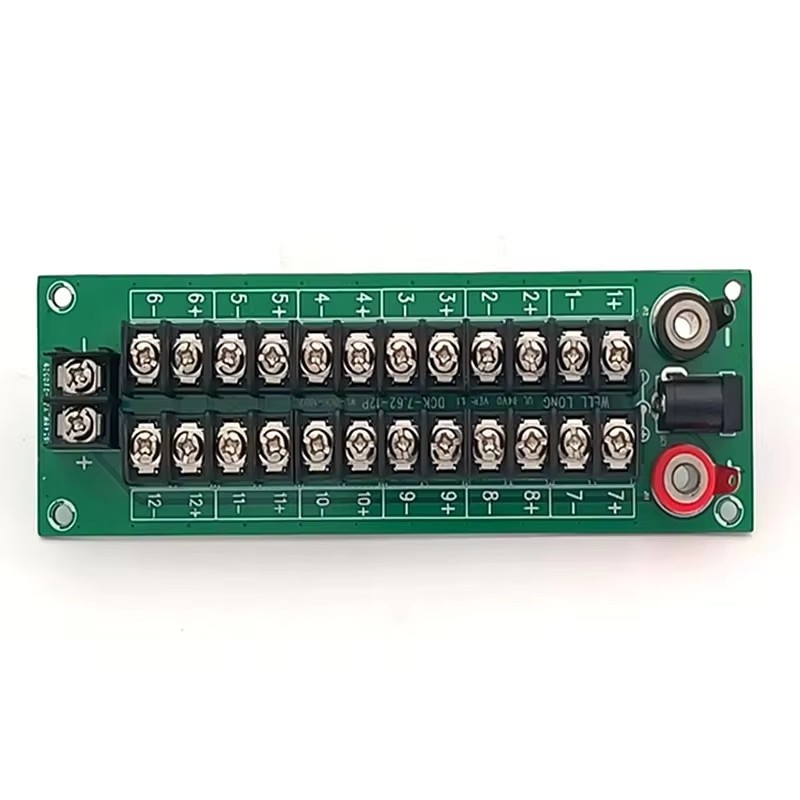 AC/DC 2×12 Position Barrier Terminal Block Distribution Module.