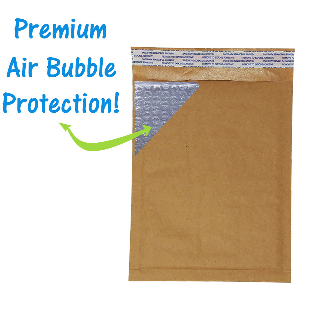6×10″ Brown Kraft Bubble Mailers Recyclable Padded Shipping Mailing Envelopes!