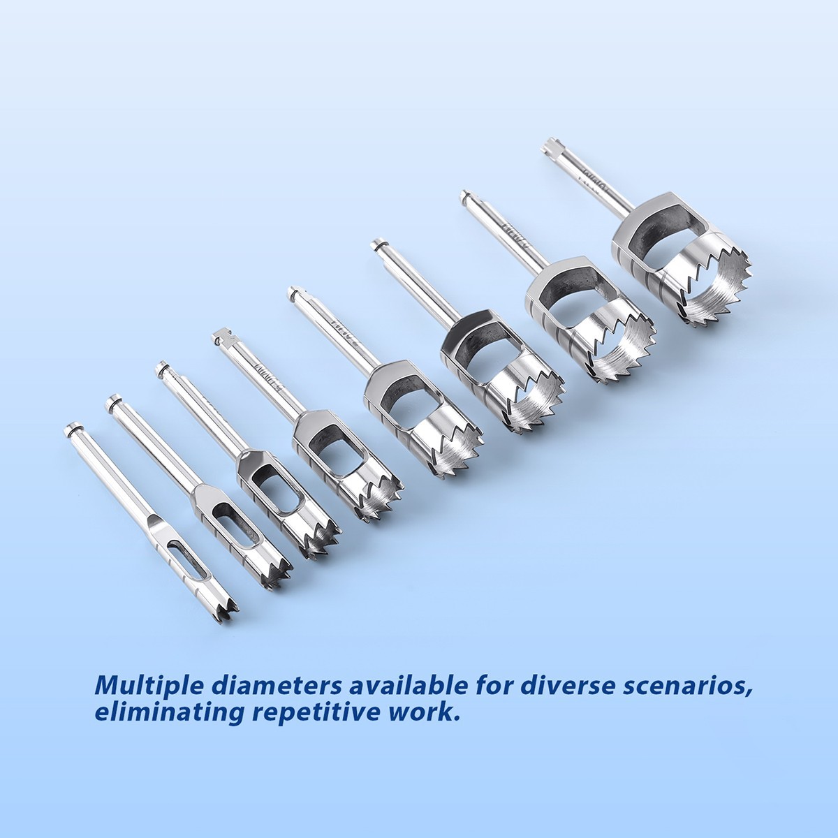 8PCS Dental Trephine Drills Kit Surgery Bur holder Bur Holder AZDENT