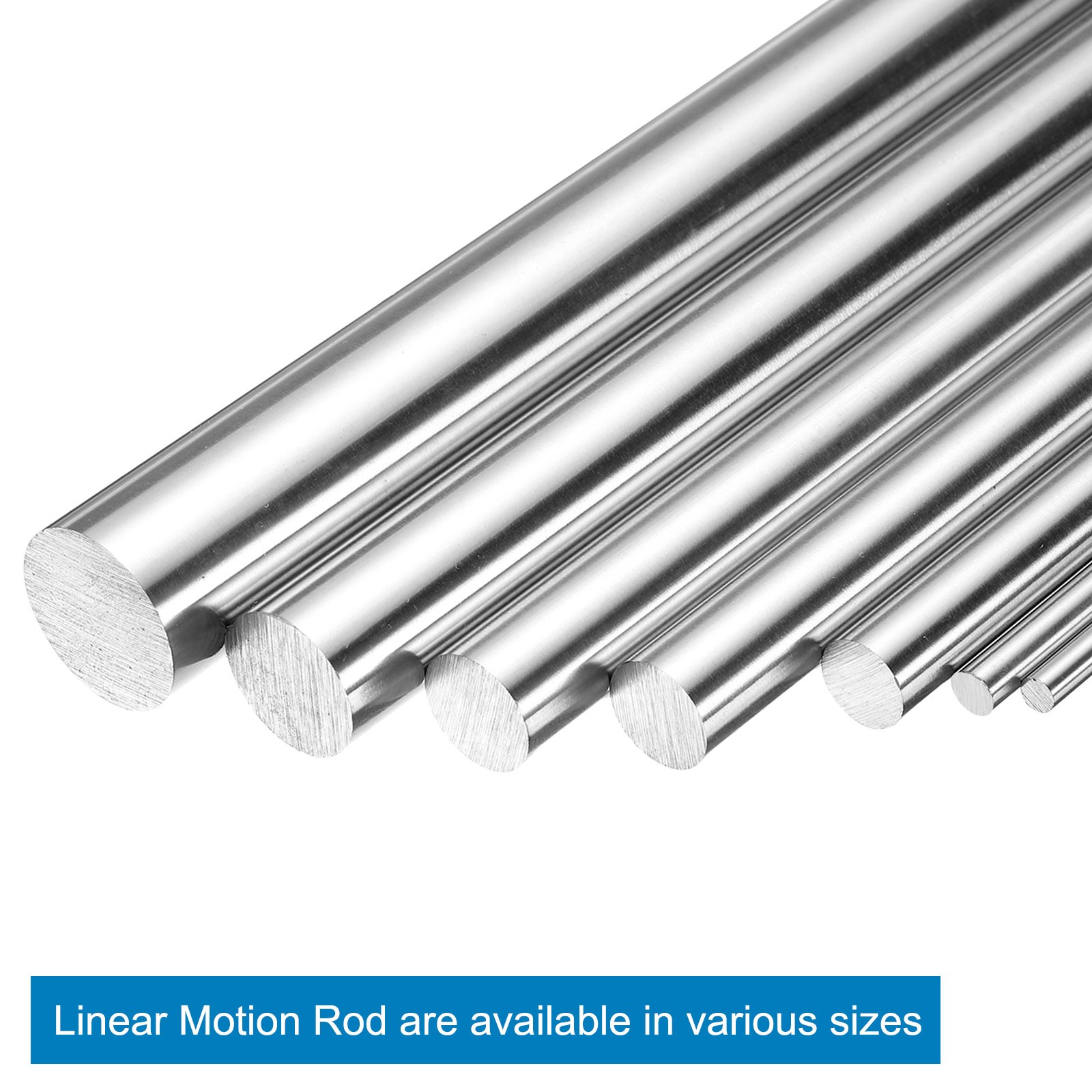 2pcs Linear Motion Rod Shaft Guide 13mmx450mm (0.512″x17.72″) Hardened Steel