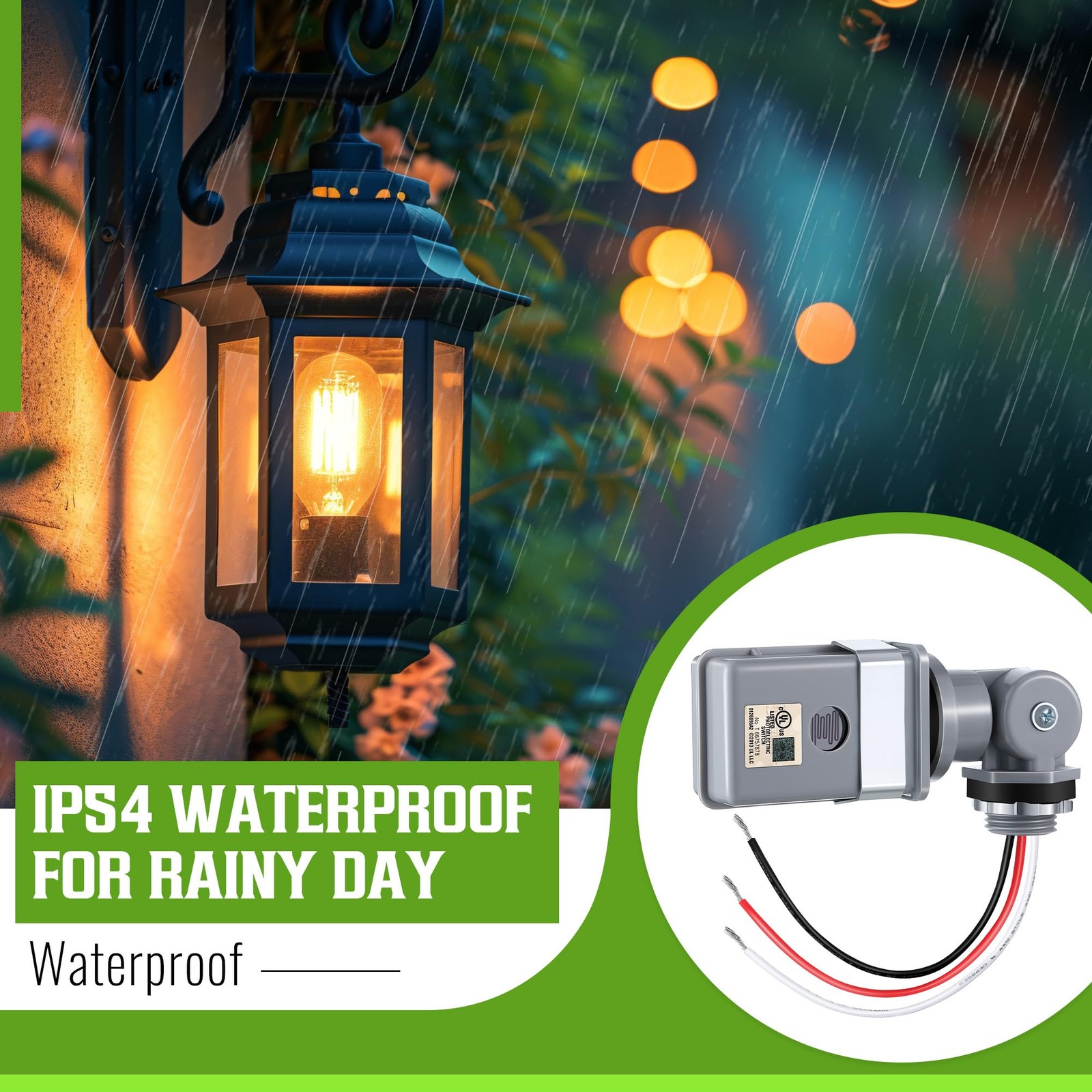Photocell Sensor For Outdoor Lights 120VAC 120V Swivel Mount IP54 2PK